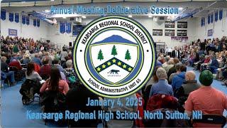 Kearsarge Regional School District "Deliberative Session" 1/4/25