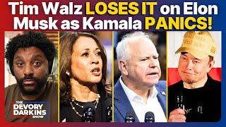 Tim Walz LOSES IT on Elon Musk as Kamala Campaign PANICS