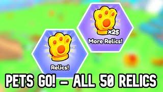 PETS GO! - How to Find All 50 Shiny Relic Locations | Roblox