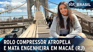 Engenheira morre ao ser atropelada por rolo compressor em base da Petrobras | SBT Brasil (08/10/24)