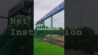 Net Installation Work #cricketnets #cricket #completecricketpitchsolution #music #love #cricketpitch