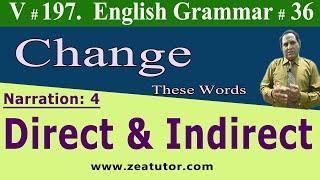 Narrations | Direct & Indirect Speech Part.4 | English Grammar Lectures in Urdu/Hindi by Sir Zafar