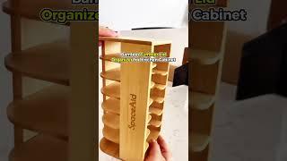  Bamboo Tumbler Lid Organizer for Kitchen Cabinets.