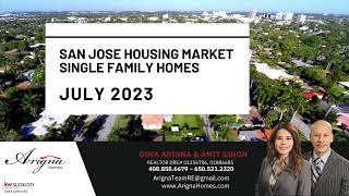 Single Family Real Estate market Update for July 2023 San Jose, CA