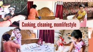 Productive Morning routine of momIcooking &cleaning vlog I