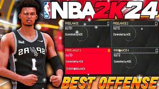 THE BEST OFFENSE & FREELANCE IN NBA 2K24! SCORE EVERYTIME! BEST TIPS & TRICKS!