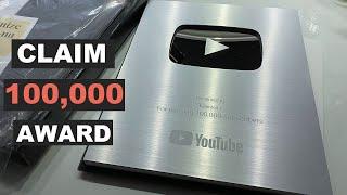 How To Claim 100,000 Subscriber Silver Play Button Award On Youtube