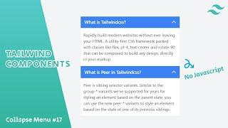 Collapse Menu (no javascript) - Tailwind Component #17