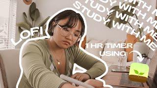 STUDY WITH ME 1 HR LOFI: 30 Min Pomodoro With Forest App + Jazzy Lofi Music