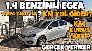 1.4 Benzinli Egea 1 Depo İle Kaç Km Yol Yapıyor | Gerçek Veriler |#Vlog | Oto Bilgi