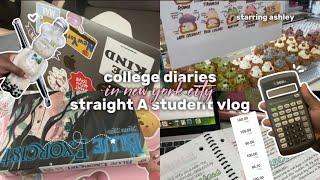 nyc college vlog  how i maintain a 4.0 gpa | study tips, balancing school & life