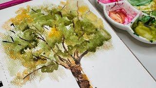 You Won’t Believe How I Made This Fun & Easy Watercolor Tree!  Something different! 