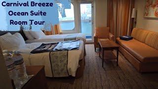 Carnival Breeze Ocean Suite Room Tour Rm 7374