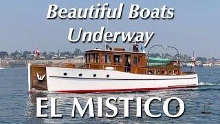 EL MISTICO Running in Port Townsend, WA - 1927 Ballard Bridge Deck Cruiser - Classic Wooden Boat