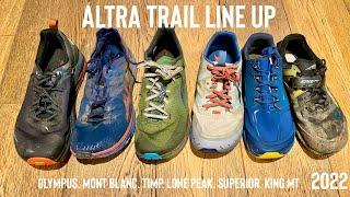 ALTRA TRAIL LINE UP : TIMP 4 vs LONEPEAK 6 vs MONT BLANC vs OLYMPUS vs SUPERIOR & KING MT2. #altra