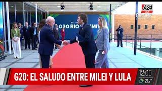  EL DISTANTE SALUDO DE JAVIER MILEI Y LULA DA SILVA EN LA CUMBRE DEL G20