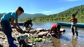 Life in Wild Taiga without roads and communication. Far From Civilization In Russia