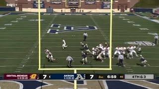 Central Michigan fake field goal leads to TD vs Akron