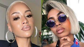 Platinum Blonde Short Haircut Ideas for Black Women