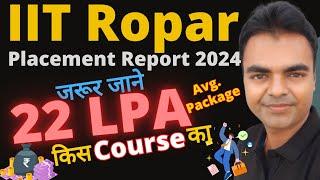 IIT Ropar Placements 2024 Report, Highest Package, BTech MTech Placements 2024 of IIT Ropar