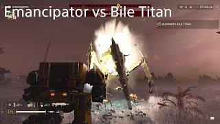 New Emancipator Mech vs Bile Titan HELLDIVERS 2
