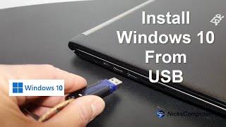 How to Install Windows 10 from USB Flash Drive Step-By-Step - Free & Easy