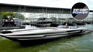 Tight Slip, INSANE 52' Powerboat docks like a BOSS / ZIPZAPPOWER