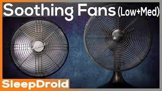 ► Dual Fan Sounds for Sleeping ~ Double Fan Noise Video in 4K, Binaural Effect (Multi speed)