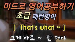 문글리쉬 미드영어 That's what ~