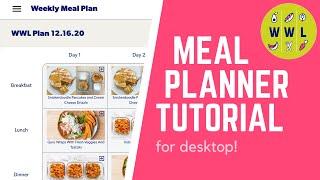 The New Workweek Lunch Meal Planner | Desktop Tutorial