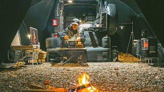 CAMP LOG_Solo Car Camping in a Wrangler/bulgogi hot pot/ Baguette Sandwich_ASMR