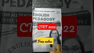 English pedagogy free notes for CTET 2022##Let's Learn##kvs2022!!All teaching exam