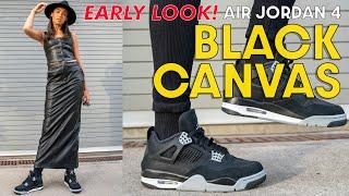 JORDAN 4 STEEL GREY (BLACK CANVAS) EARLY LOOK On Foot Review and How to Style