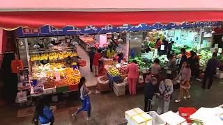 Chun Yeung Street Wet Market in Hong Kong from the North Point Tram