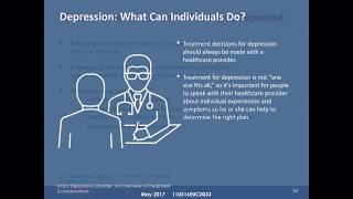 WEBINAR: Major Depressive Disorder: An Overview of Treatment Considerations