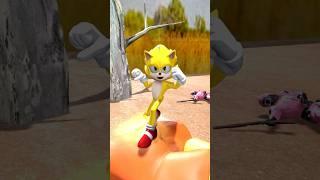 Super Sonic defeats Wooden Dolls and Guards in Squid Game #sonic #squidgame #supersonic # funny