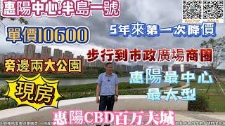 你相信嗎？惠陽中心區（半島一號）竟然也降價了10600一平方 .四年來首次降價 .地王大城.誰與爭鋒？