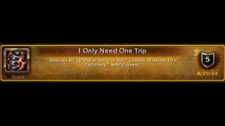 How To Get The I Only Need One Trip Achievement! (The Ringing Deeps WQ)