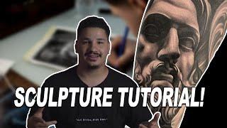 HOW TO TATTOO A SCULPTURE! TATTOOING PROCESS