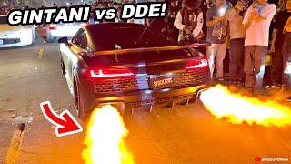 Gintani Aventador SVJ, Ferrari F8, Twin Turbo Audi R8 Shuts Down Massive DDE Car Meet!