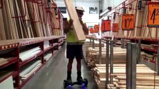 With self-balancing scooter, the workers could doing like this