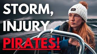 Storm sailing, injuries, and running from PIRATES! Our SCARIEST EVER SAIL.