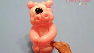 2 Balloon Pig with scraps for eyes as option