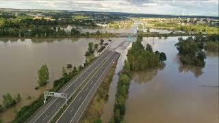 Povodně 2024 - Letecké záběry Bohumína, Antošovic a okolí z dronu