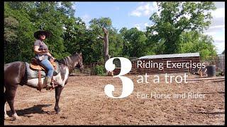 3 Riding Exercises at a Trot to improve Rider Balance and improve the seat