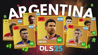 DLS 25 PREDICTION | ARGENTINA PLAYER RATINGS!‍ ft. Lionel Messi, Lautaro Martínez, Dybala,...