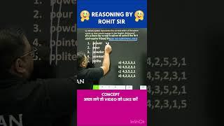 DICTIONARY ORDER REASONING | REASONING BY ROHIT SIR | #shorts #sscgd #reasoning #radianmensa