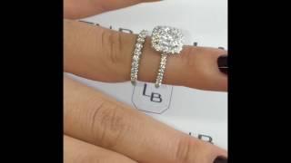 1.8 carat Cushion Cut Diamond Halo Engagement Ring