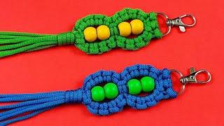 Super Easy Paracord Lanyard Keychain | How to Make a Paracord Key Chain Handmade DIY Tutorial #61