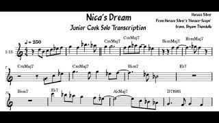 Nica's Dream [Junior Cook Solo Transcription]